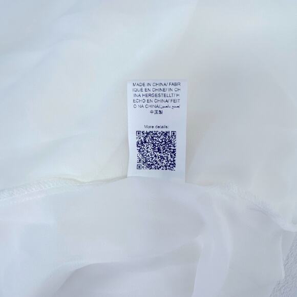 Shein White Sheer Long Ruffle Accent Bridal Robe or Beach Cover Up Size Large - Picture 8 of 9